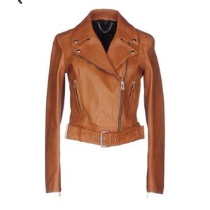 NWT. Belstaff  brown leather jacket